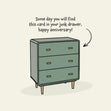 Funny Drawer Joke Anniversary Card