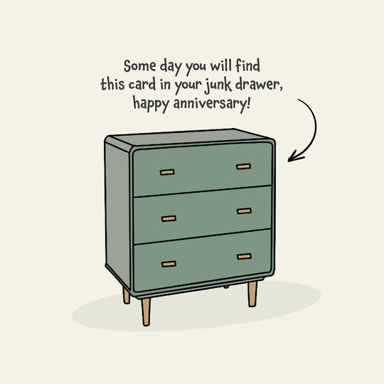 Funny Drawer Joke Anniversary Card