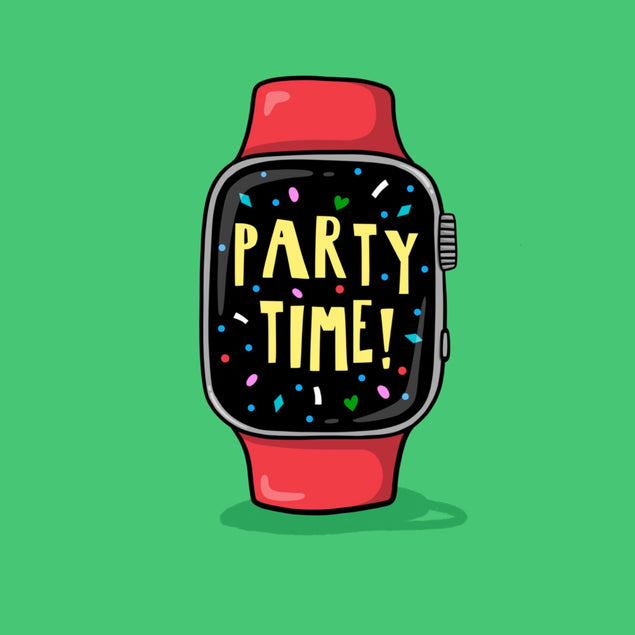 Party Time Digital Watch Card