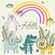 Hello Little One Cute Animals New Baby Confetti-exploding Greetings Card