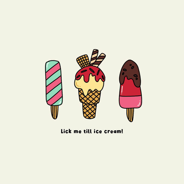 Lick Me Till Ice Cream Naughty Confetti-exploding Greetings Card