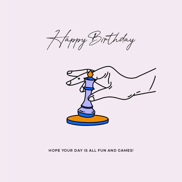 Happy Birthday Chess Confetti-exploding Greetings Card