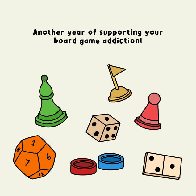 Board Game Addiction Birthday Confetti-exploding Greetings Card