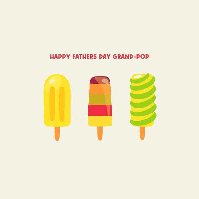 Happy Father's Day Grand-pop Confetti-exploding Greetings Card