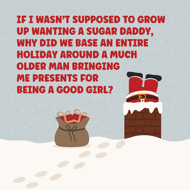 Funny Sugar Daddy Christmas card for spouse or partner Confetti-exploding Greetings Card