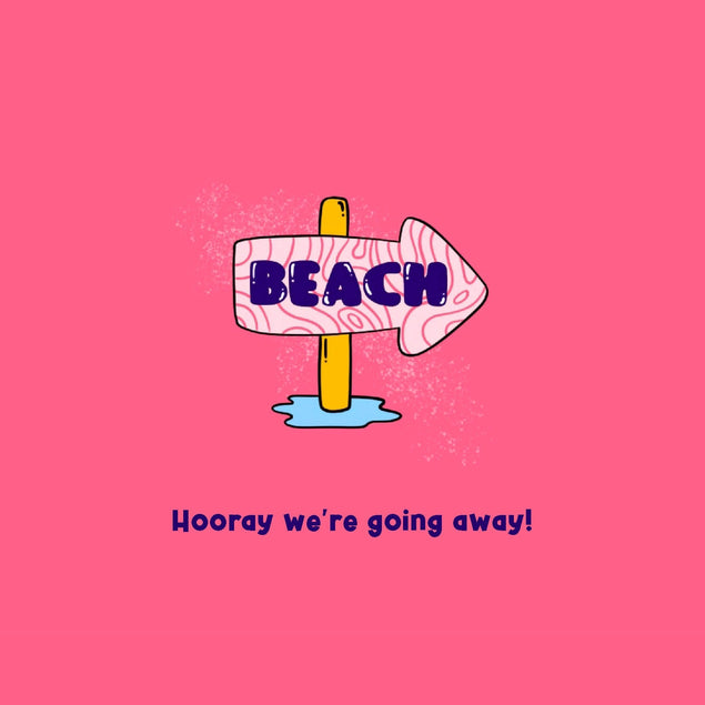 Surprise Beach Holiday Confetti-exploding Greetings Card