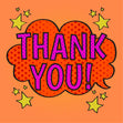 Thank You Comic Book Style Card