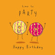 Time To Party Happy Donuts Birthday Card