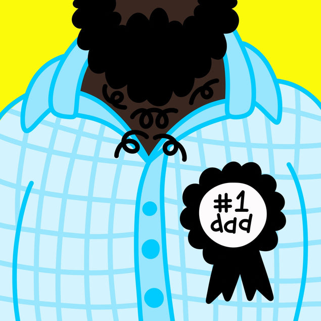 #1 Dad Badge Card
