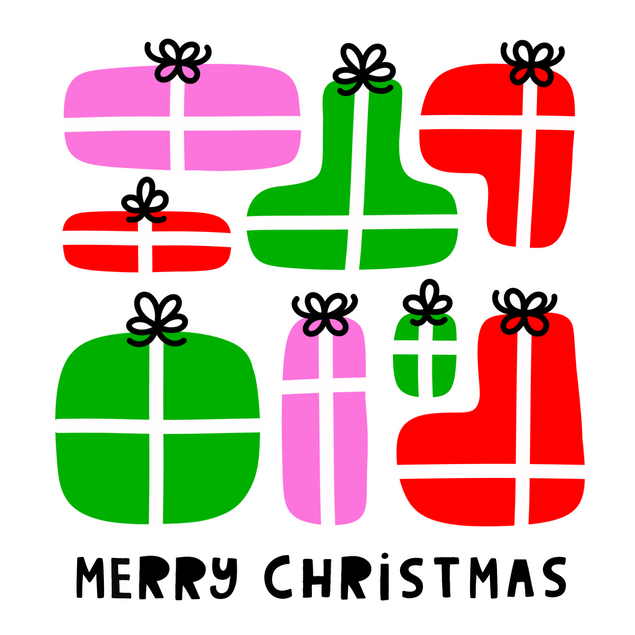 Presents Christmas White Confetti-exploding Greetings Card