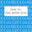 Hope You Feel Better Soon Blue Confetti-exploding Greetings Card