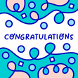 Congratulations Abstract Design Card
