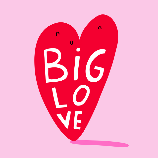 Big Love Cute Heart Card