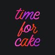 Time For Cake Birthday Black Confetti-exploding Greetings Card