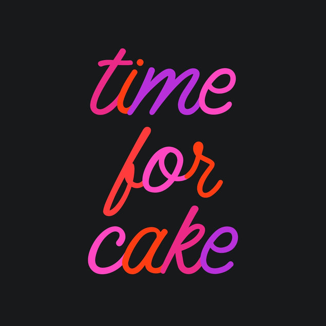 Time For Cake Birthday Black Confetti-exploding Greetings Card