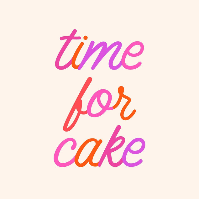 Time For Cake - Colourful Letters Birthday Confetti-exploding Greetings Card