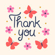 Thank You Butterfly Cream Confetti-exploding Greetings Card