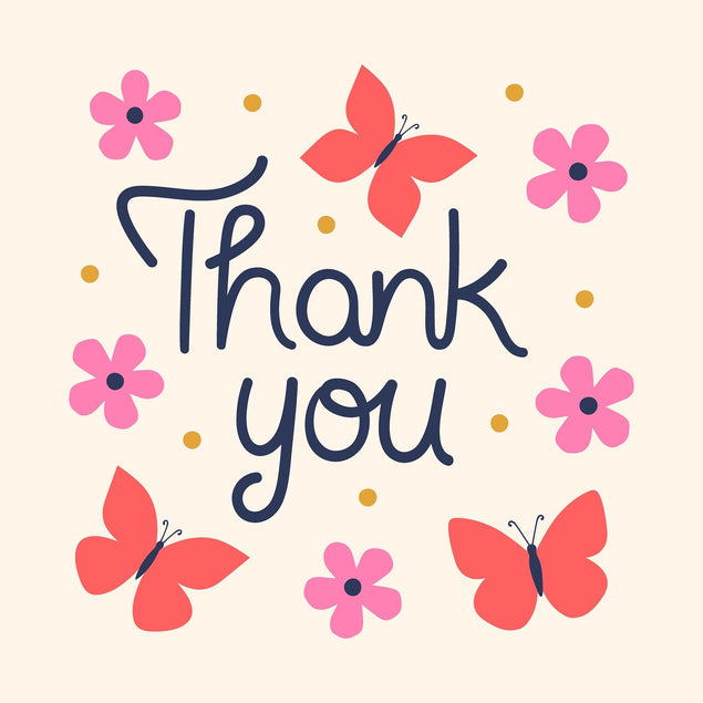 Thank You - Butterflies And Flowers Confetti-exploding Greetings Card