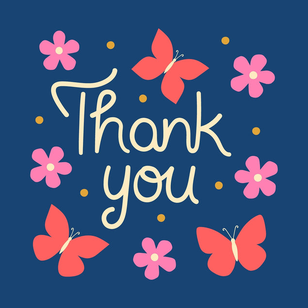 Thank You Butterfly Blue Confetti-exploding Greetings Card