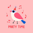 Party Time - Cool Bird Birthday Card