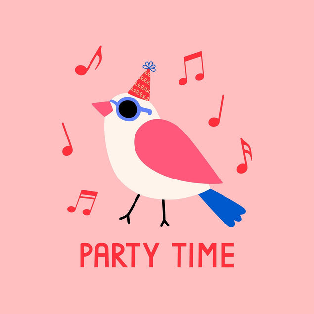 Party Time - Cool Bird Birthday Card