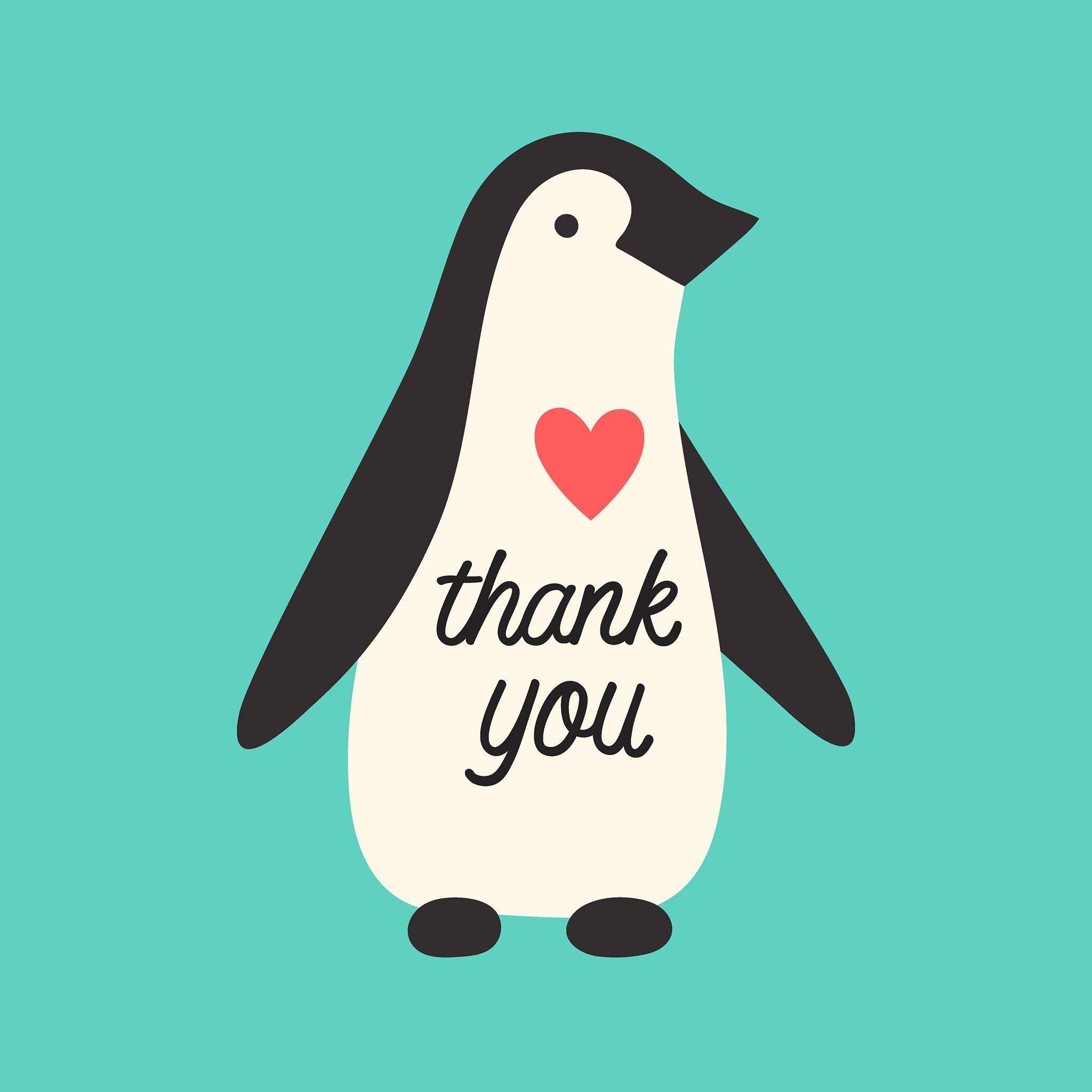 Penguin Thank You Confetti-exploding Greetings Card – Boomf