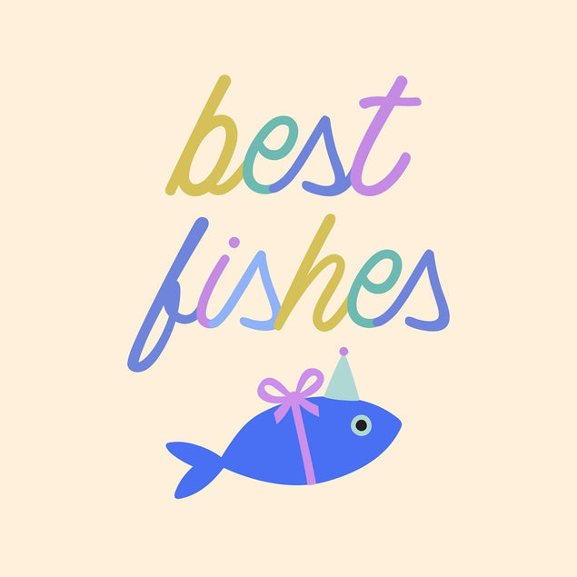 Best Fishes! Funny Pun Birthday Confetti-exploding Greetings Card