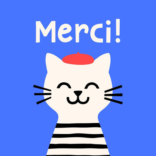 Merci! - French Cat Thank You Card