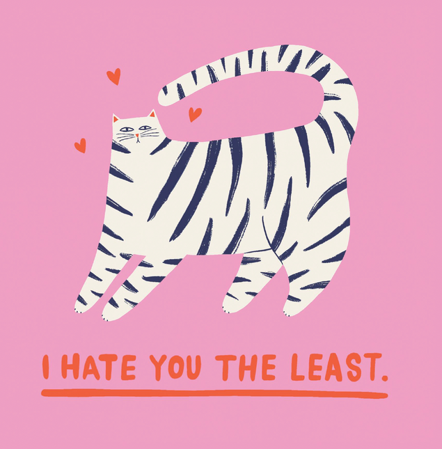 I Hate You The Least Tiger Love Confetti-exploding Greetings Card