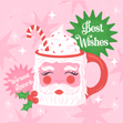 Best Wishes - Santa Mug Christmas Card