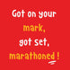 Marathoned! Congratulations Card