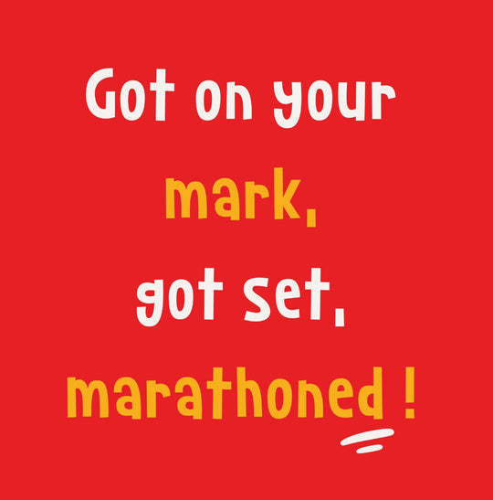 Marathoned! Congratulations Card