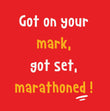 Marathoned! Congratulations Confetti-exploding Greetings Card