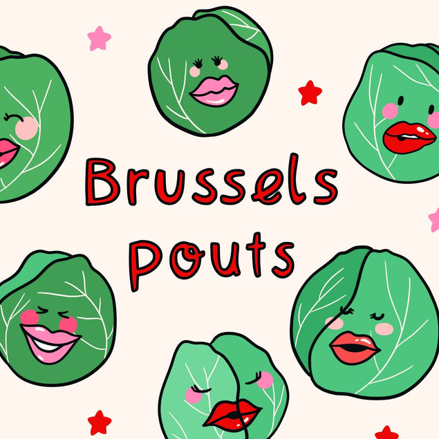 Brussels Pouts - Funny Pun Confetti-exploding Greetings Card