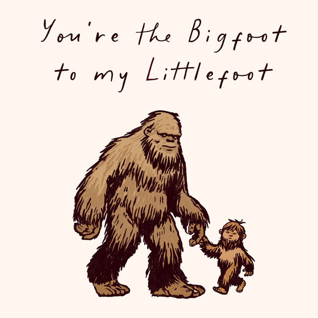 You're The Bigfoot To My Littlefoot Confetti-exploding Greetings Card