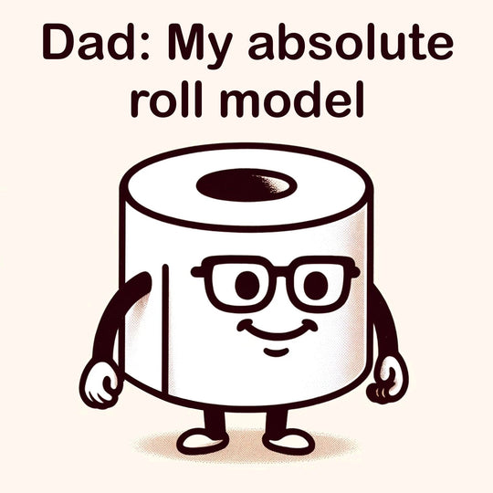 Dad: My Absolute Roll Model - Funny Pun Card