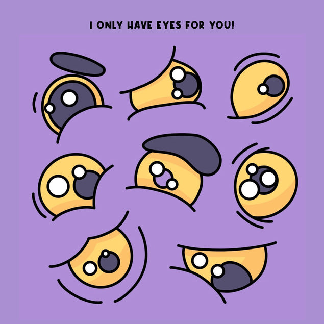 I Only Have Eyes For You! Funny Monster Eyes Confetti-exploding Greetings Card