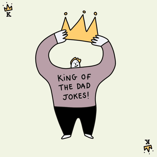 King Of The Dad Jokes! Confetti-exploding Greetings Card