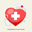 Congratulations On Your New Job! Nurse Confetti-exploding Greetings Card