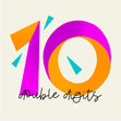 Double Digits 10th Birthday Card