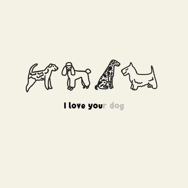 I Love You(r dog) Funny Confetti-exploding Greetings Card