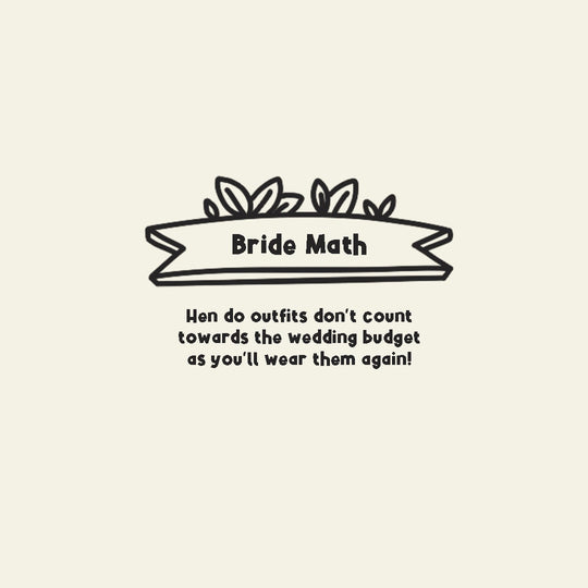 Bride Math - Outfits Don't Count Funny Wedding Card