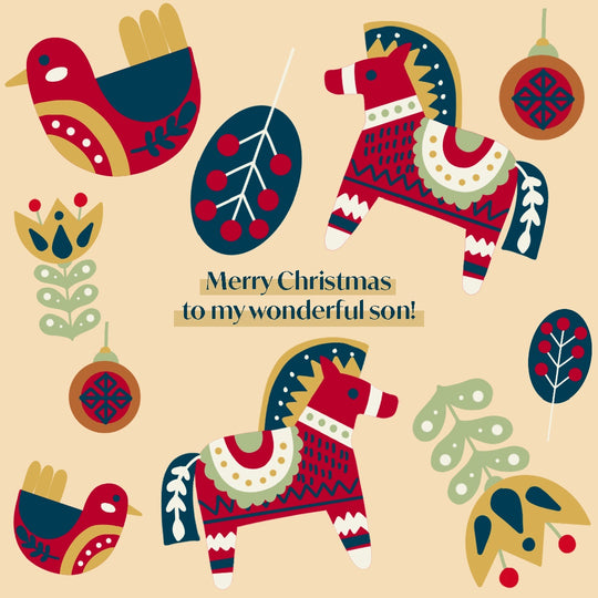 Merry Christmas To My Wonderful Son Card