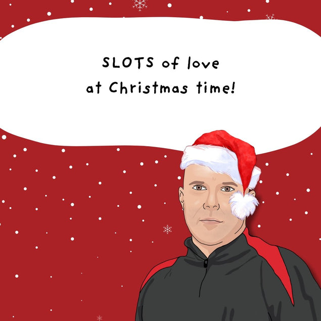 Slots Of Love Liverpool Christmas Card