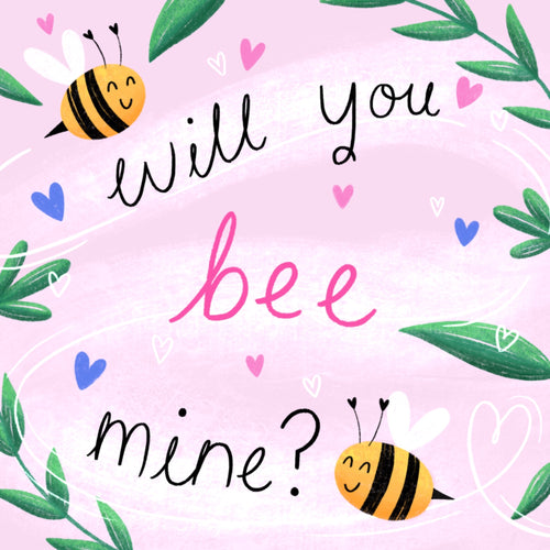 Will You Bee Mine? Cute Valentine's Day Card