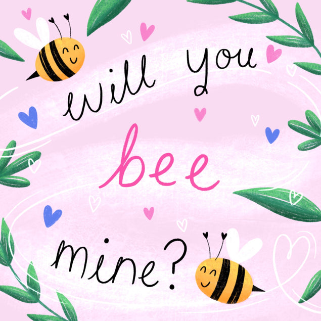 Will You Bee Mine? Cute Valentine's Day Card