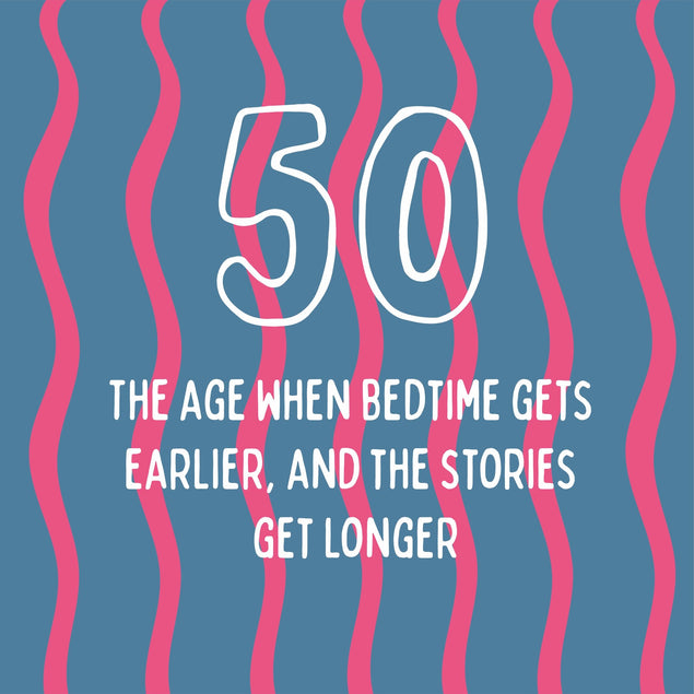 Bedtime Gets Earlier, The Stories Get Longer - 50th Birthday Card
