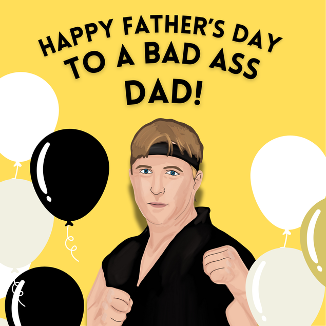 Johnny Lawrence Cobra Kai Birthday Card