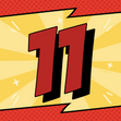 Age 11 Comic Book Number Birthday Confetti-exploding Greetings Card