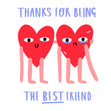 Thanks For Being The Best Friend Confetti-exploding Greetings Card